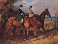 Munnings Alfred James Going To The Meet. Captain F.g. Chamberlin And His Sister On Mousehold Heath Norwich Ca. 1907