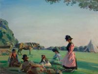Munnings Alfred James Gypsies On The Downs canvas print