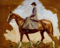 Munnings Alfred James Lady Munnings On Horseback