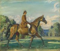 Munnings Alfred James Major Mead On His Favourite Hunter 1917