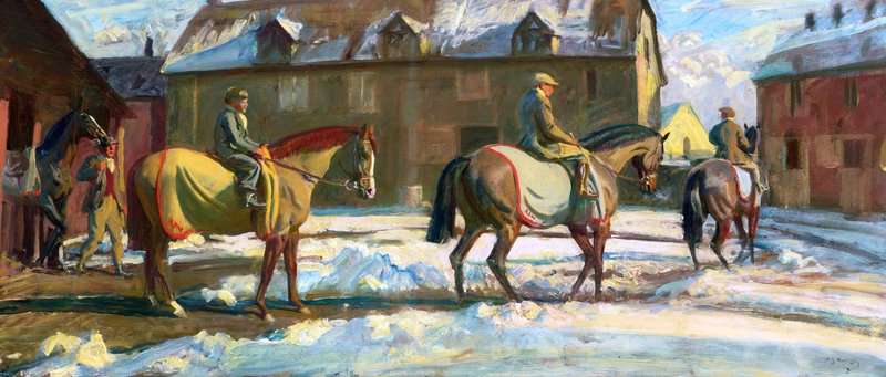 Munnings Alfred James Morning Exercise canvas print