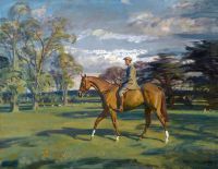 Munnings Alfred James Portrait Of William Waldorf 2nd Viscount Astor On Bill S Simondale Ii Late 1930s canvas print