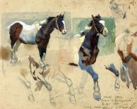 Munnings Alfred James Studies From The Picture The Wanderers 1901