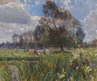 Munnings Alfred James Summer Afternoon On The Wensum Costessey 1909 canvas print