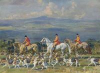 Munnings Alfred James The Bramham Moor Hounds At Weeton Whin