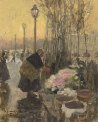 Munnings Alfred James Der Blumenverkäufer Paris ca. 1903