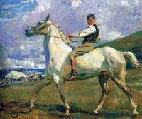 Munnings Alfred James The Grey Horse Ca. 1913 canvas print