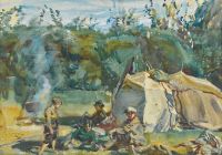 Munnings Alfred James The Gypsy Encampment canvas print
