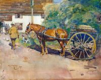 Munnings Alfred James The Halfway House 1907 canvas print