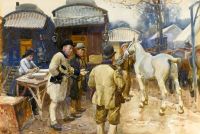 Munnings Alfred James The Horse Fair 1905 canvas print