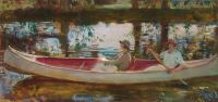 Munnings Alfred James The White Canoe canvas print