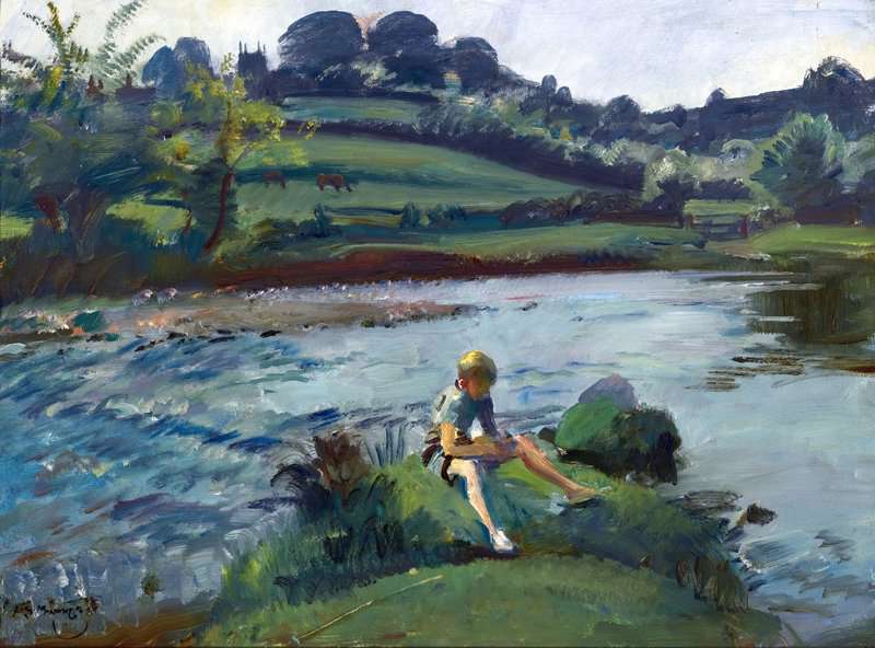Munnings Alfred James Withypool By The Barle Exmoor 1940 canvas print