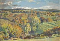 Munnings Alfred James Withypool mit Blick auf Winsford Hill Exmoor
