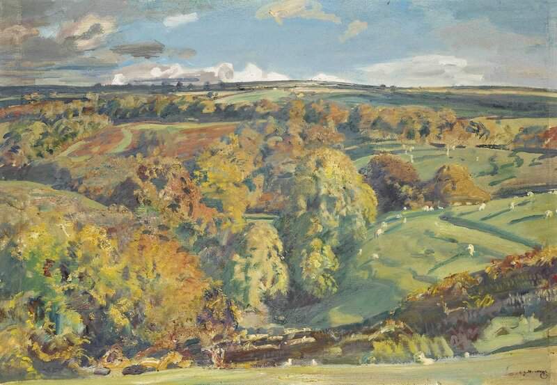 Munnings Alfred James Withypool Looking Towards Winsford Hill Exmoor canvas print
