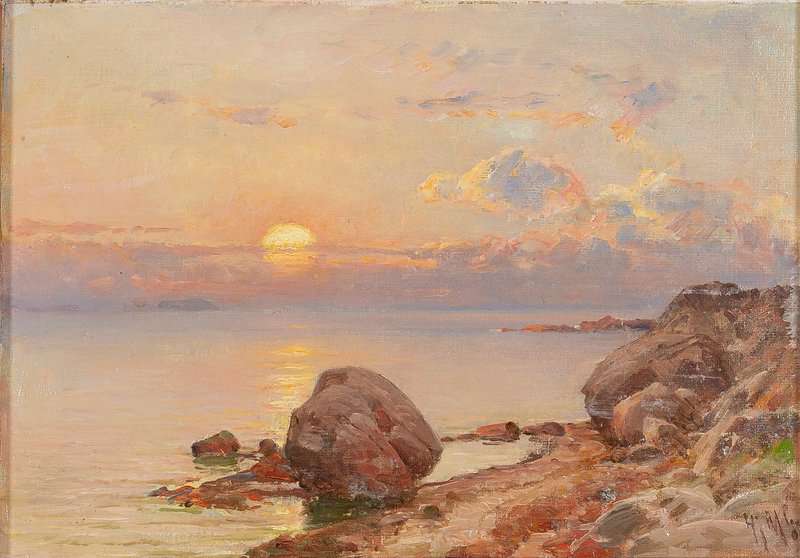 Munsterhjelm Hjalmar Sunset At Tammisaari Archipelago canvas print