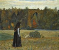 Nesterov Mikhail Vasilyevich A Lonely Woman 1922 canvas print