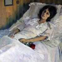 Nesterov Mikhail Vasilyevich A Sick Girl canvas print