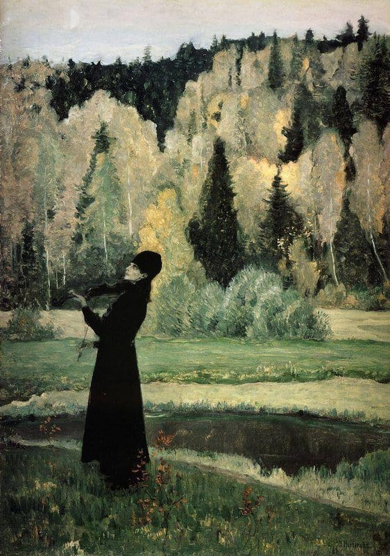 Nesterov Mikhail Vasilyevich Elegy Blind Musician 1928 canvas print