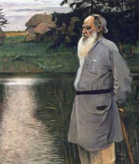 Nesterow Michail Wassiljewitsch Porträt des Grafen Leo Tolstoi