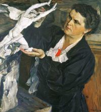 Nesterov Mikhail Vasilyevich Portrait Of The Sculptress Vera Mukhina canvas print