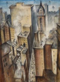 Nevinson Christopher New York vom Woolworth Tower Ca. Leinwanddruck von 1920