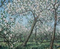 Nevinson Christopher The Apple Orchard   The Bath Road Ca. 1926
