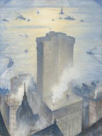 Nevinson Christopher The Statue Of Liberty From The Railroad Club Ca. 1919