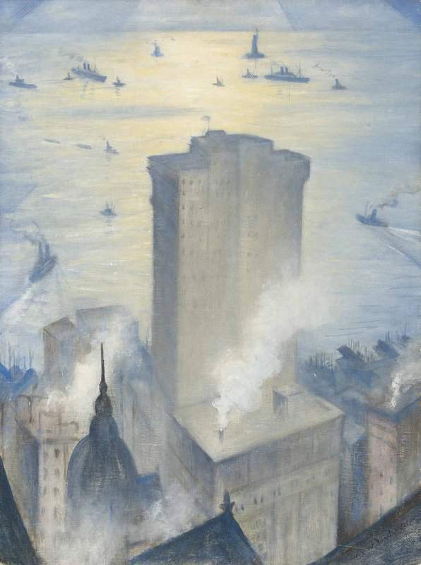 Nevinson Christopher The Statue Of Liberty From The Railroad Club Ca. 1919 canvas print