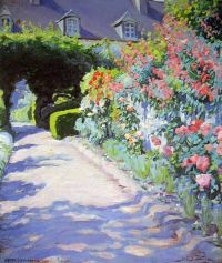 Nicholas Hilda Rix Cottage Garden Etaples France canvas print