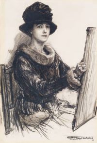 Nicholas Hilda Rix Self Portrait Ca. 1917 canvas print