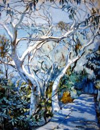 Nicholas Hilda Rix White Gums Cremorne Point Sydney Harbou canvas print