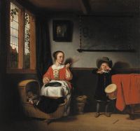 Nicolaes Maes The Naughty Drummer Ca. 1655