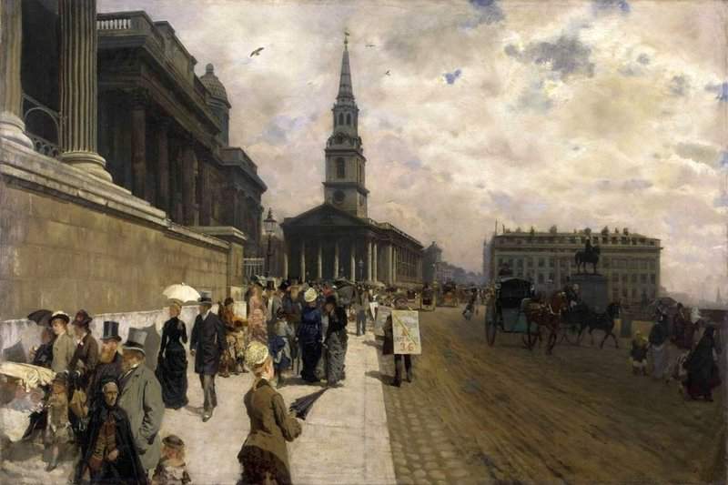 Nittis Giuseppe De La National Gallery A Londra 1877 canvas print