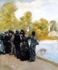 Nittis Giuseppe De Next To The Pond Of The Luxembourg Gardens canvas print