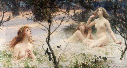 Normand Ernest The Snow Maidens 1 canvas print