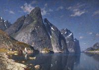 Normann Adelsteen Ein norwegischer Fjord 1 Leinwanddruck