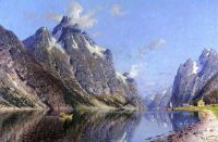 Normann Adelsteen A Snow Capped Fjord canvas print