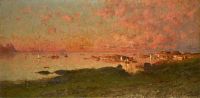 Normann Adelsteen Midnight Sun At Lofoten Norway canvas print