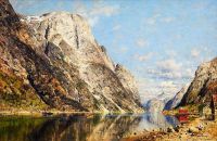 Normann Adelsteen Leinwanddruck mit norwegischer Fjordlandschaft