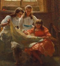 Nowell Arthur Trevethin Sisters 1887 canvas print