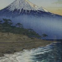 أوكادا كويشي جبل فوجي من هاجورومو 1954