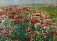 Olga Wisinger-florian Blooming Poppies Ca. 1895-1900