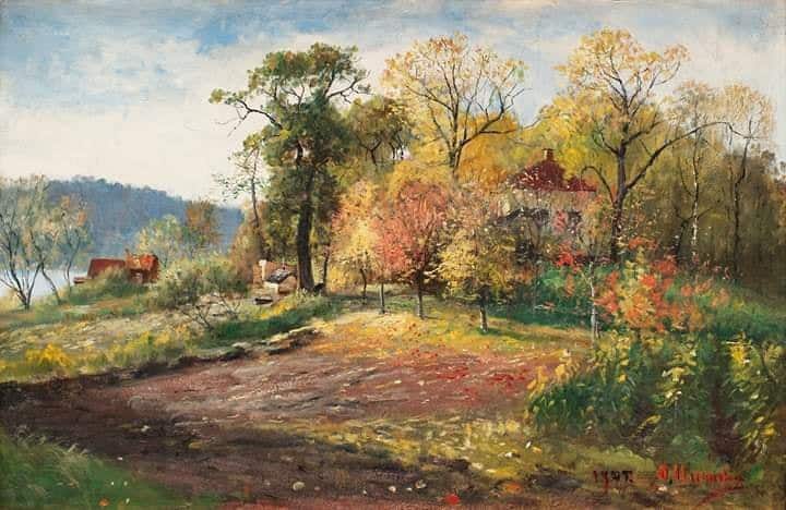 Tableaux sur toile, reproduction de Olof Hermelin Landscape In Fall 1905