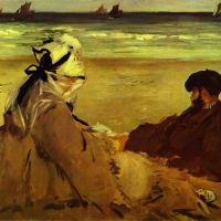 On The Beach By Edouard Manet