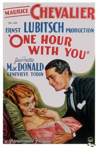 Un'ora con te 1932 Poster del film stampa su tela