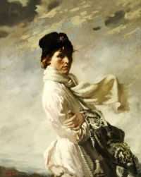 Orpen William In Dublin Bay Porträt der Frau des Künstlers 1909