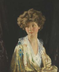 لوحة أوربن وليام للسيدة إيفلين هربرت ، ١٩١٥ ، مطبوعة على القماش