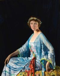 لوحة أوربن ويليام للسيدة جورجينا أليس درام 1920 مطبوعة على القماش