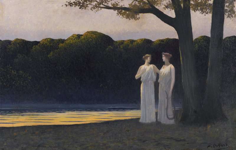 Osbert Alphonse Muses Au Bord De L Eau Le Soir 1907 canvas print