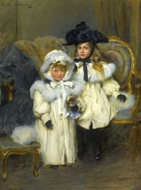 Osborne Walter Frederick Dorothy And Irene Falkner Ca. 1900 canvas print